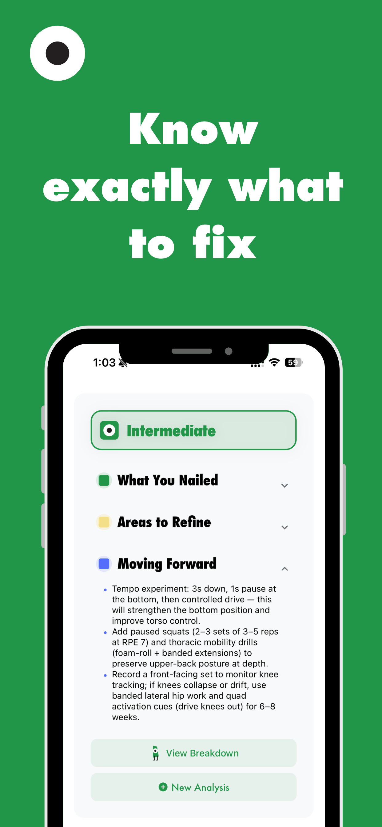 Know exactly what to fix